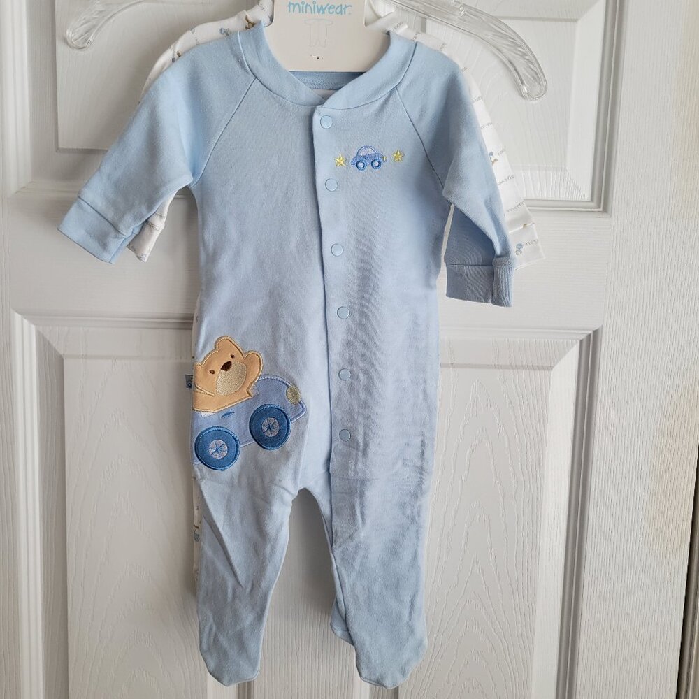 Infant Size 0 - 3 Month MiniWear 2 Pack Sleep-N-Play Set